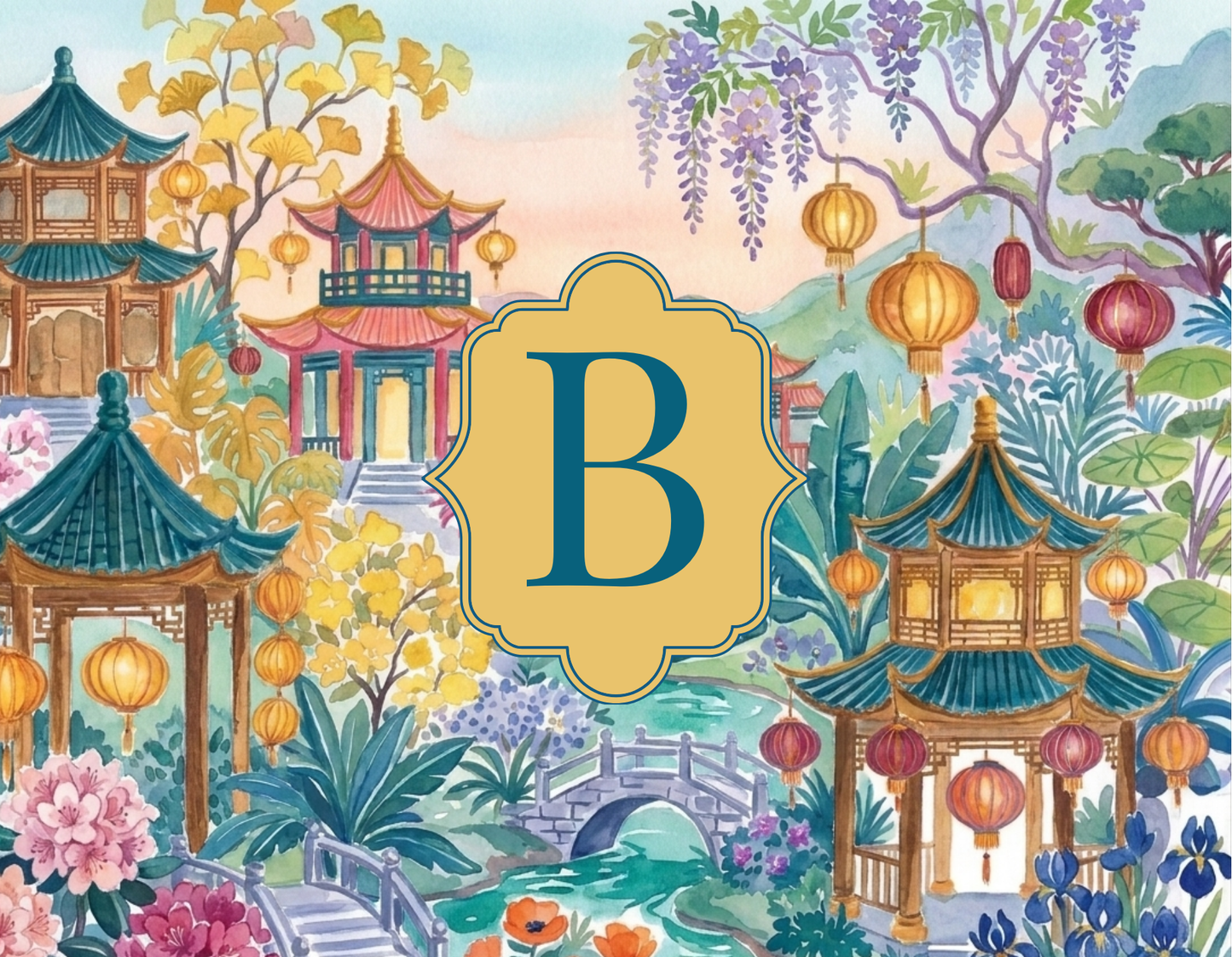 Pagoda Print - Golden Pagodas