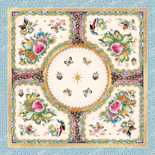Grandma's Good China Mahjong Mat