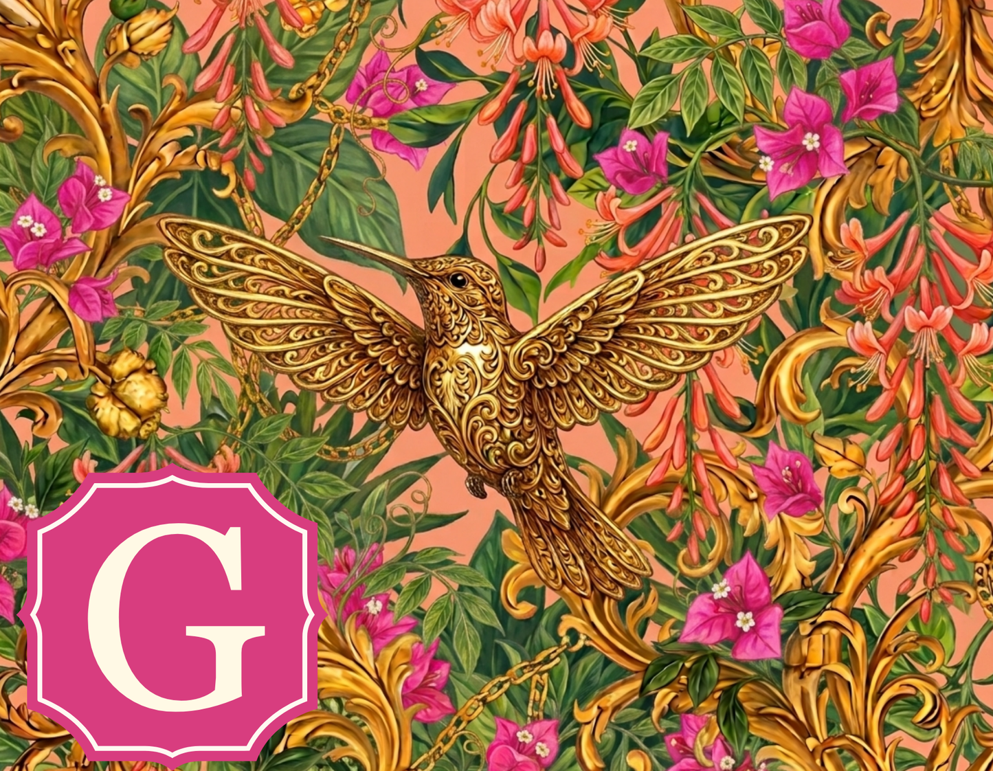 Gilt Hummingbird - Coral Beauty