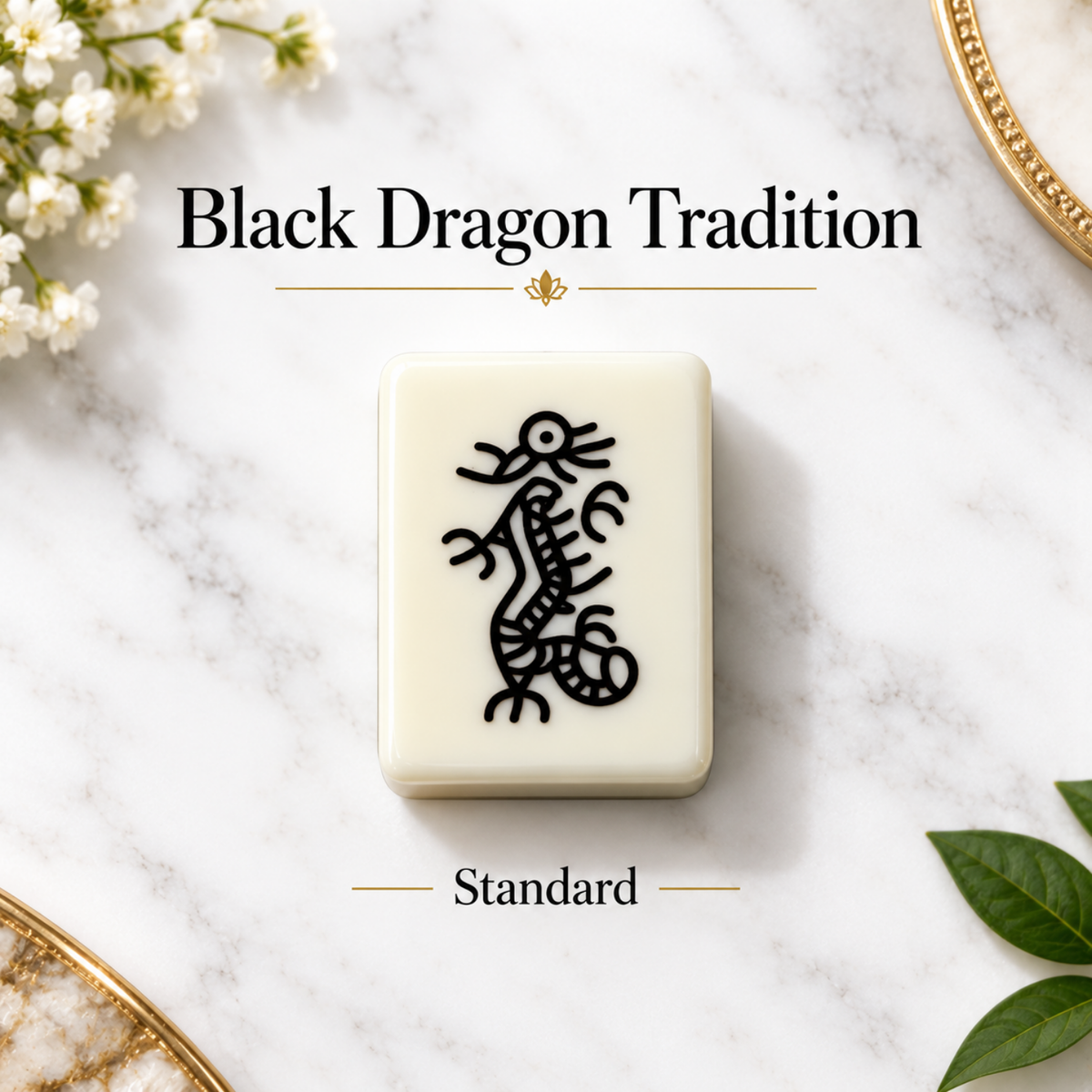 Black Dragon Mahjong Tile Decals