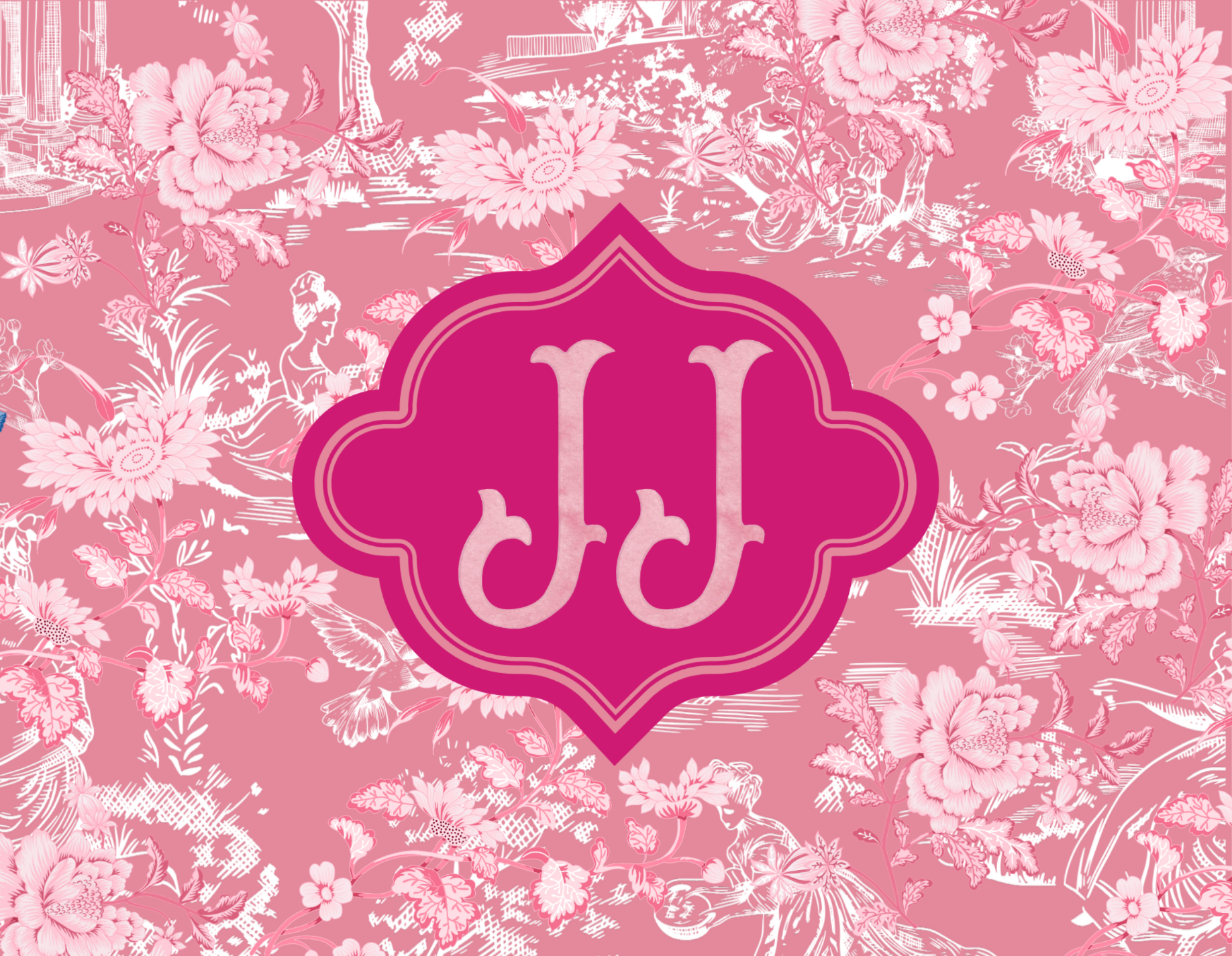 Toile - Pink Blush Chinoiserie