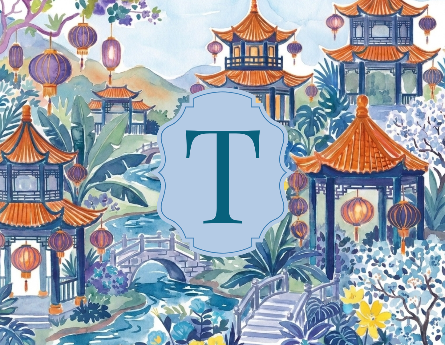 Pagoda Print - Pagoda Blues
