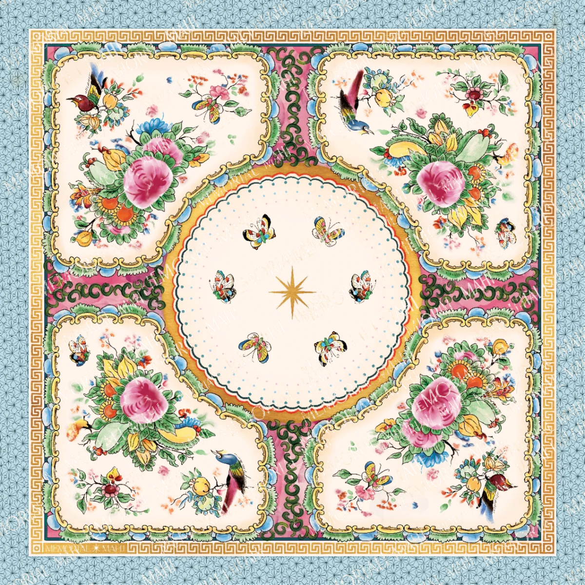 Grandma's Good China Mahjong Mat