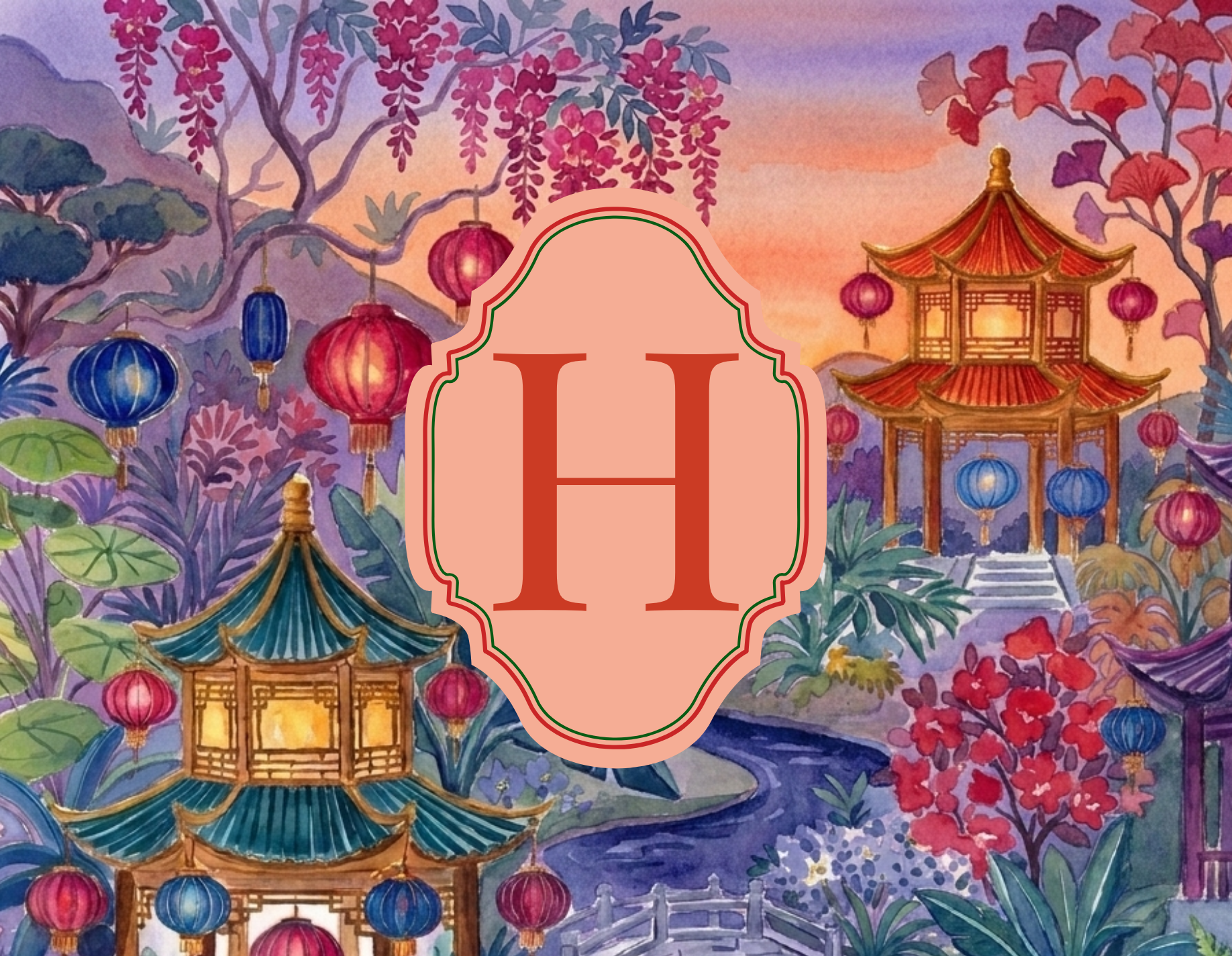 Pagoda Print - Pagoda Sunset