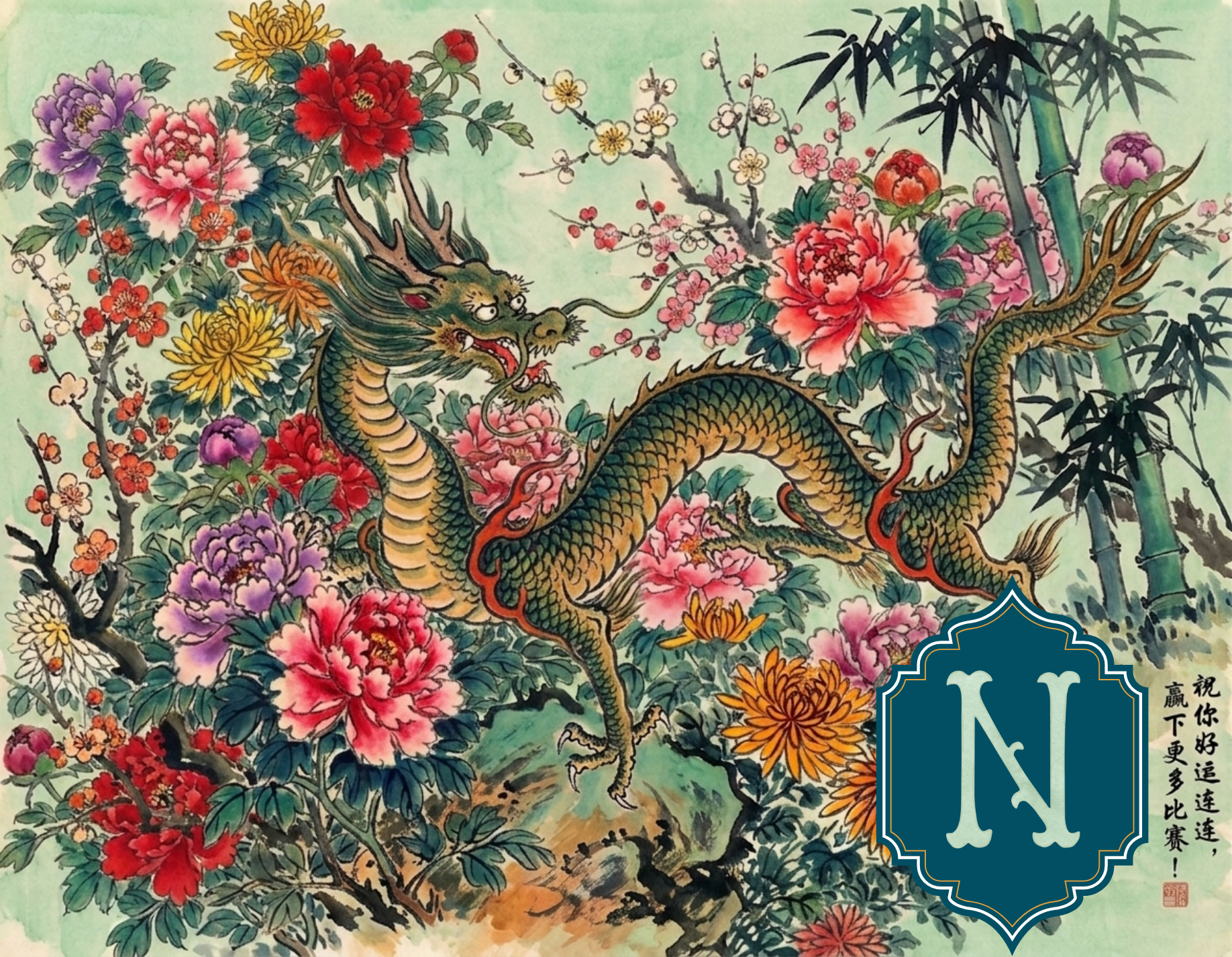 Dragon - Traditional Green Good Luck Dragon