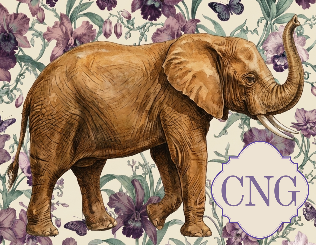 Luxe Elephant - Among the Orchids