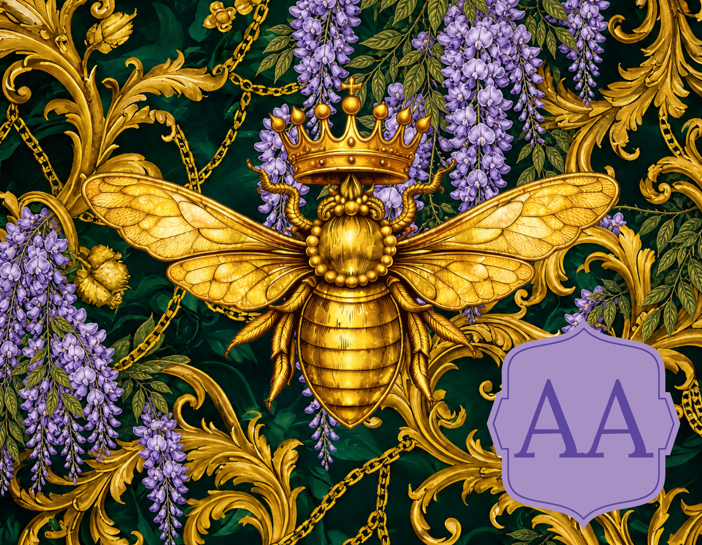 Gilt Bee - Queen Bee In Wisteria