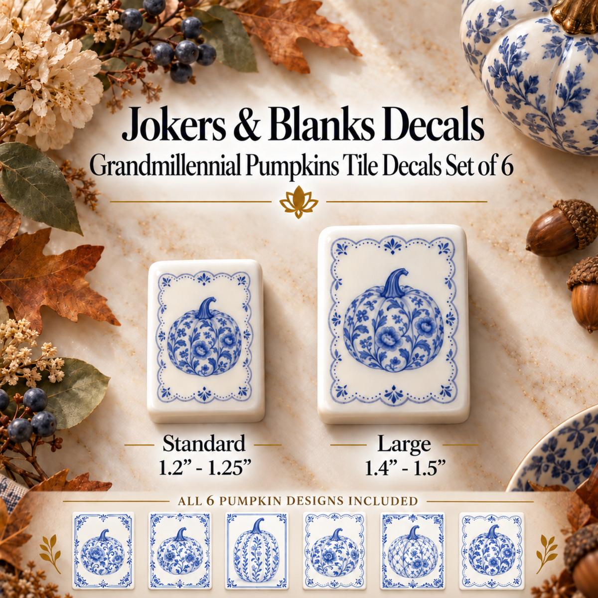 Halloween & Fall Tile Decal Collection