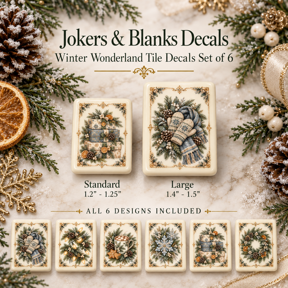 Winter Wonder Holiday Tile Decal Collection