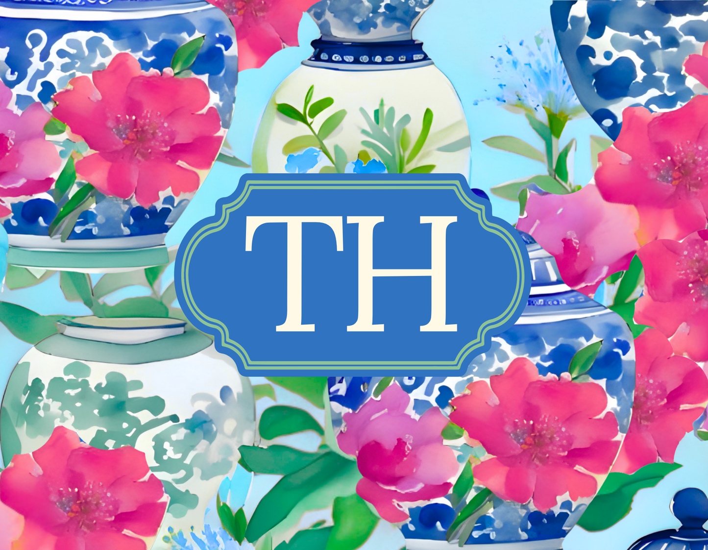 Floral - Chinoiserie Flowers In Bloom, Blue