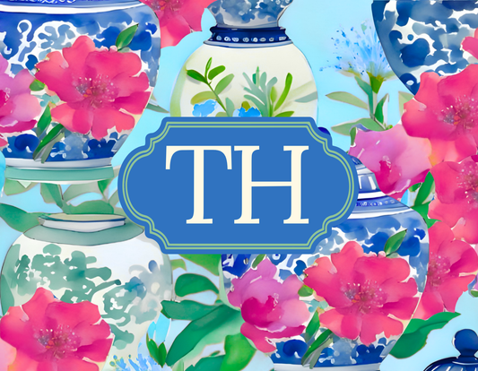 Floral - Chinoiserie Flowers In Bloom, Blue
