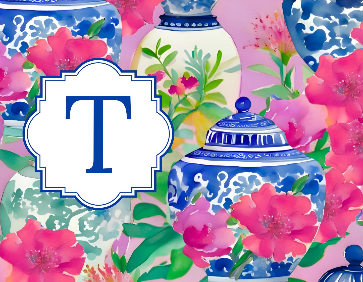 Floral - Chinoiserie Flowers In Bloom, Magenta