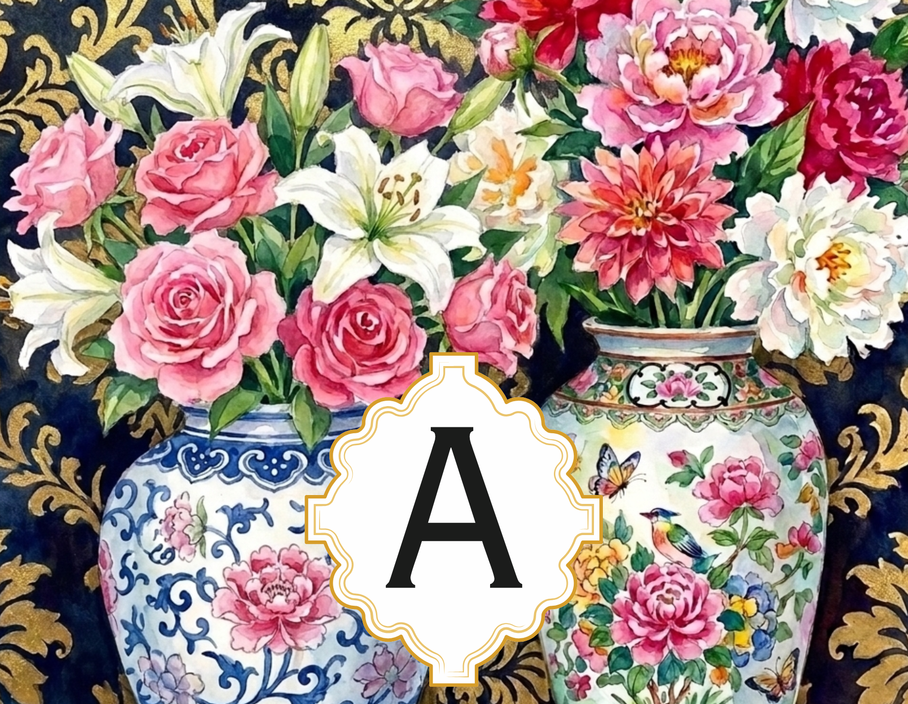 Floral - Grandmillennial Vignette 1