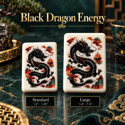 Black Dragon Mahjong Tile Decals