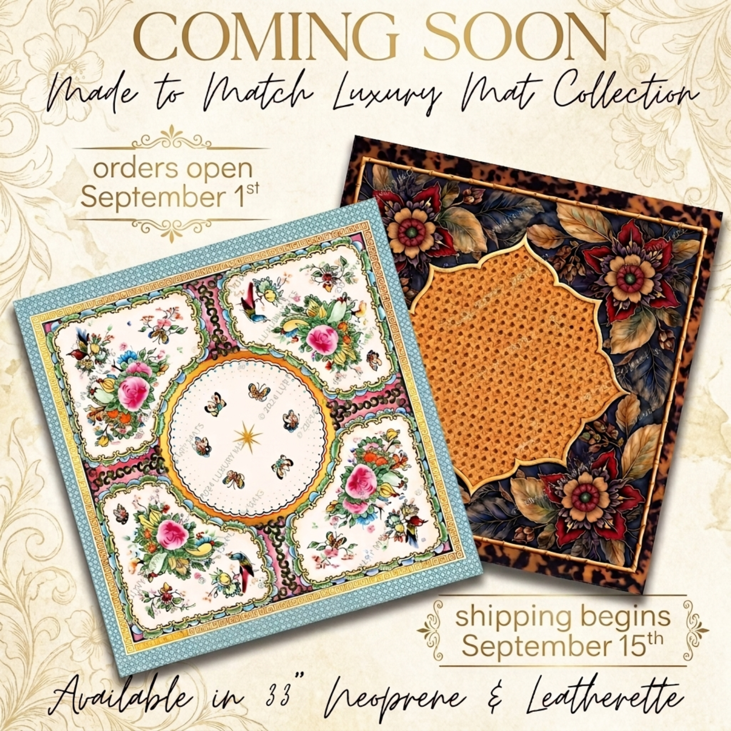 Coming Soon - Made to Match Luxury Mat Collection